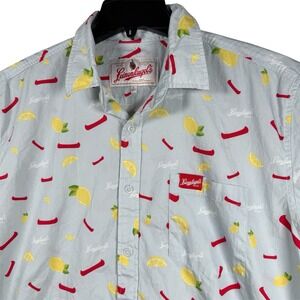Leinenkugel's Short Sleeve Button Shirt Men Large Shirt Summer Shandy Beer Promo
